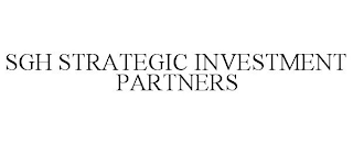 SGH STRATEGIC INVESTMENT PARTNERS