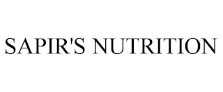 SAPIR'S NUTRITION