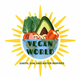 VEGAN WORLD EARTH, SUN, AND WATER INSPIRED