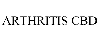 ARTHRITIS CBD