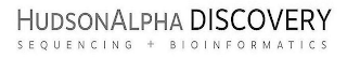 HUDSONALPHA DISCOVERY SEQUENCING + BIOINFORMATICS