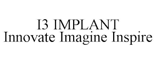 I3 IMPLANT INNOVATE IMAGINE INSPIRE