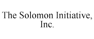 THE SOLOMON INITIATIVE, INC.