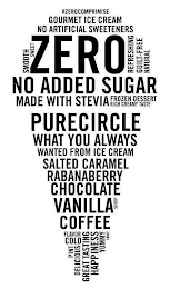 #ZEROCOMPROMISE GOURMET ICE CREAM NO ARTIFICIAL SWEETENERS SMOOTH SWEET ZERO REFRESHING GUILT-FREE NATURAL NO ADDED SUGAR MADE WITH STEVIA FROZEN DESSERT RICH CREAMY TASTE PURECIRCLE WHAT YOU ALWAYS WANTED FROM ICE CREAM SALTED CARAMEL RABANABERRY CHOCOLATE VANILLA SCOOP COFFEE FLAVOR COLD PINT DELICIOUS GREAT TASTING HAPPINESS YUMMY ENJOY