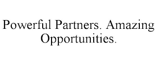 POWERFUL PARTNERS. AMAZING OPPORTUNITIES.