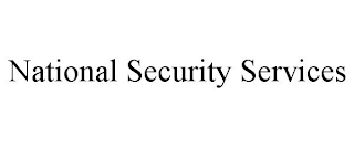 NATIONAL SECURITY SERVICES