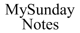 MYSUNDAY NOTES