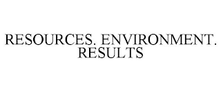 RESOURCES. ENVIRONMENT. RESULTS