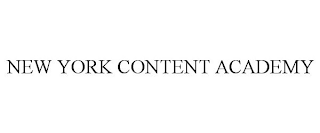 NEW YORK CONTENT ACADEMY