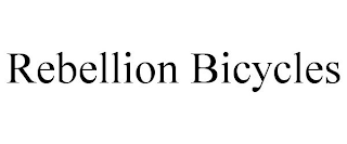 REBELLION BICYCLES