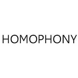 HOMOPHONY