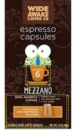 WIDE AWAKE COFFEE CO. ESPRESSO CAPSULES MEZZANO