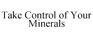 TAKE CONTROL OF YOUR MINERALS