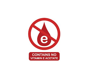 E CONTAINS NO VITAMIN E ACETATE