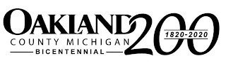 OAKLAND COUNTY MICHIGAN BICENTENNIAL 200 1820-2020