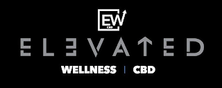 ELEVATED, WELLNESS, CBD , D BACKWARDS AND D REGULAR T A ARROW POINTING UP SECOND E BACKWARDS AND SECOND E REGULAR