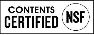 CONTENTS CERTIFIED NSF