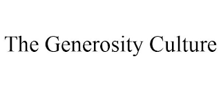 THE GENEROSITY CULTURE