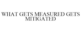 WHAT GETS MEASURED GETS MITIGATED