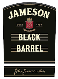 JAMESON ESTD 1780 SINE METU BLACK BARRELJOHN JAMESON AND SON