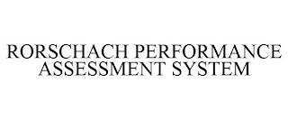 RORSCHACH PERFORMANCE ASSESSMENT SYSTEM
