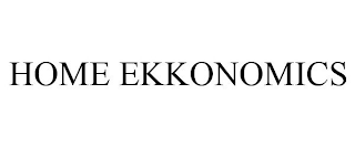 HOME EKKONOMICS