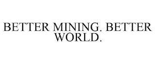 BETTER MINING. BETTER WORLD.