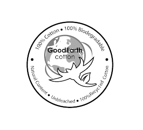 GOODEARTH COTTON · 100% COTTON · 100% BIODEGRADABLE · NATURAL CONTENT · UNBLEACHED · 100% RECYCLED COTTON