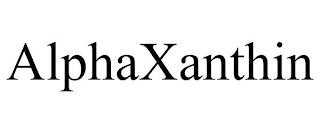 ALPHAXANTHIN