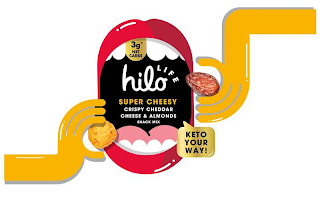 3G* NET CARBS HILO LIFE SUPER CHEESY CRISPY CHEDDAR CHEESE & ALMONDS SNACK MIX KETO YOUR WAY!