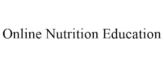 ONLINE NUTRITION EDUCATION