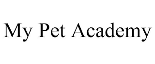 MY PET ACADEMY