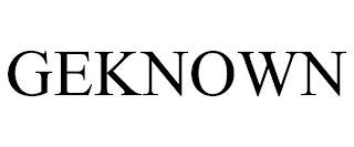 GEKNOWN