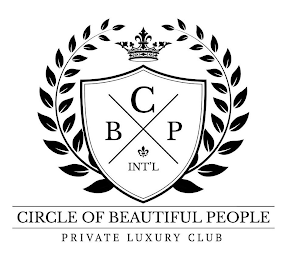 C B P INT'L CIRCLE OF BEAUTIFUL PEOPLE PRIVATE LUXURY CLUB