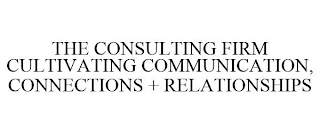 THE CONSULTING FIRM CULTIVATING COMMUNICATION, CONNECTIONS + RELATIONSHIPS