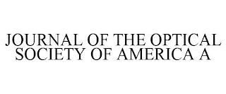 JOURNAL OF THE OPTICAL SOCIETY OF AMERICA A