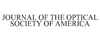 JOURNAL OF THE OPTICAL SOCIETY OF AMERICA