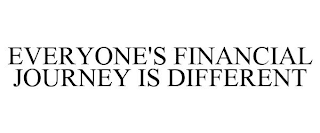 EVERYONE'S FINANCIAL JOURNEY IS DIFFERENT