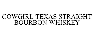 COWGIRL TEXAS STRAIGHT BOURBON WHISKEY