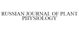 RUSSIAN JOURNAL OF PLANT PHYSIOLOGY