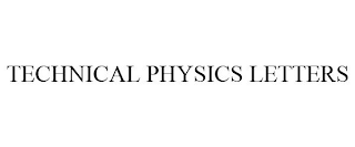 TECHNICAL PHYSICS LETTERS