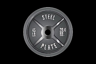 STEEL PLATE 45 LB. 20.4 KG.