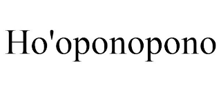 HO'OPONOPONO