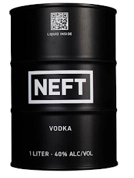 LIQUID INSIDE NEFT VODKA 1 LITER 40% ALC/VOL