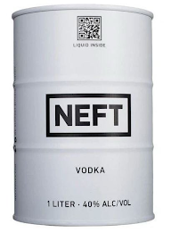 LIQUID INSIDE NEFT VODKA 1 LITER 40% ALC/VOL