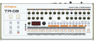 R ROLAND RHYTHM COMPOSER TR-09 START STOP/CONT LAST STEP SCALE SHUFFLE/FLAM CLEAR INSTRUMENT SELECT SHIFT BASS DRUM TUNE LEVEL ATTACK DECAY SNARE DRUM TUNE LEVEL TONE SNAPPY LOW TOM TUNE LEVEL DECAY MID TOM TUNE LEVEL DECAY HI TOM TUNE LEVEL DECAY RIM TRIGGER OUT LEVEL CLAP LEVEL HI HAT LEVEL CH DECAY OH DECAY CYMBAL LEVEL LEVEL CRASH TUNE RIDE TUNE TOTAL ACCENT MEAS/TEMPO TEMPO TRACK PLAY 1 2 3 4 TRACK WRITE PATTERN PLAY 1 2 3 PATTERN WRITE COMP EDIT TEMPO BACK STEP TAP PATTERN WRITE MODE FWD I AVAILABLE MEAS II BANK CYCLE/GUIDE LAST MEAS MENU TRIGGER OUT 1 2 3 4 5 6 7 8 9 10 11 12 13 14 15 16 1 2 3 4 5 6 7 8 9 0 COPY INS DEL- BASS DRUM SNARE DRUM LOW TOM MID TOM HI TOM RIM CLAP CLOSED OPEN CLOSED CRASH RIDE ENTER TOTAL ACCENT