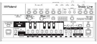 R ROLAND IN MIDI OUT MIX IN OUTPUT PHONES VOLUME USB POWER BASS LINE TUNING CUTT OFF FREQ RESONANCE ENV MOD DECAY ACCENT TRIGGER IN OUTPUT CV GATE OVERDRIVE DELAY TIME FEEDBACK WAVEFORM TRACK PATT. GROUP I II III IV 1 2 3 4 5 6 7 MODE WRITE PLAY TRACK PLAY WRITE PATTERN TEMPO VALUE TB-03 COMPUTER CONTROLLED D.C. BAR RESET PATTERN CLEAR PITCH MODE C C# D D# E F F# G G# A A# B C TIME MODE BACK RUN/STOP FUNCTION BAR NORMAL MODE PATTERN SECTOR DEL INS 1 2 3 4 5 6 7 8 SELECTOR 1 DEL 2 INS 3 4 5 6 7 8 9 0 100 200 TRANSPOSE DOWN UP STEP 3 ACCENT SLIDE A B PATT. SECTION D.S. WRITE/NEXT TAP