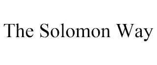 THE SOLOMON WAY