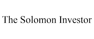 THE SOLOMON INVESTOR