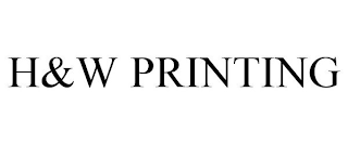 H&W PRINTING